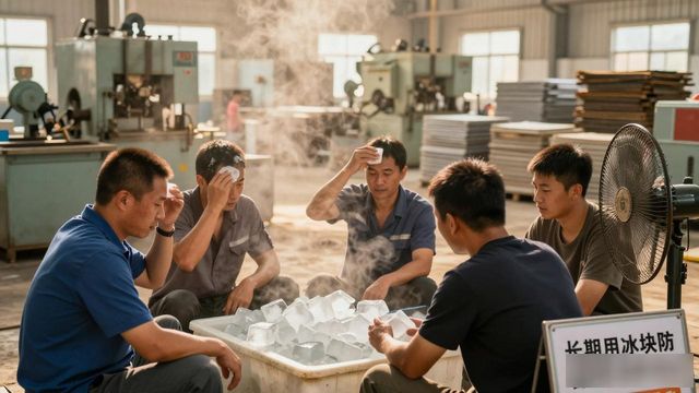 车间高温不用愁 太仓防暑降温冰块成了工人的救命凉方